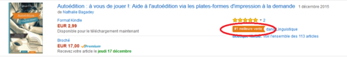 meilleure vente dans sa catégorie sur Kindle