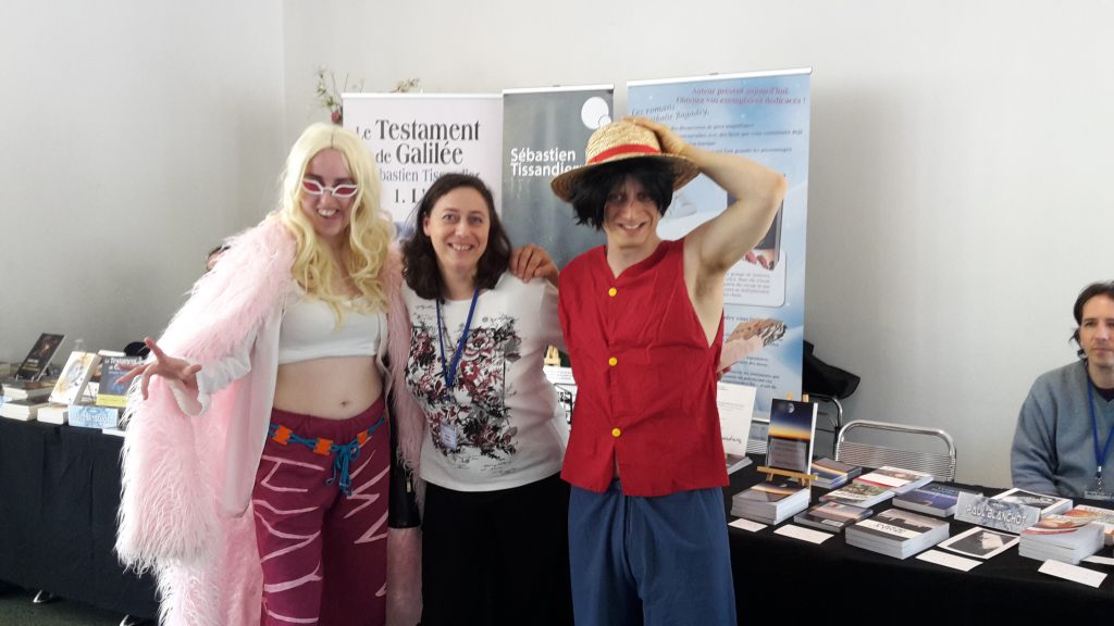 Avec Delphine et Anthony alias DoFlamingo et Monkey D. Luffy
