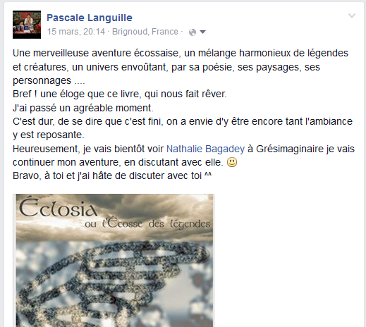 commentaire Pascale Languille après lecture d'Eclo