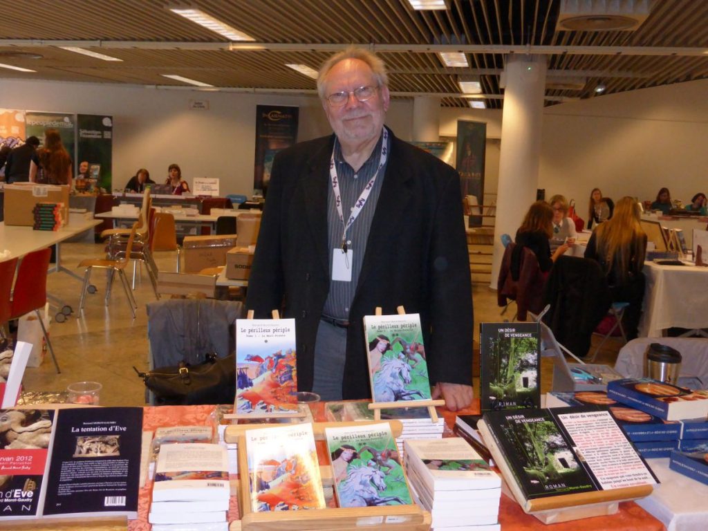Bernard sur son stand