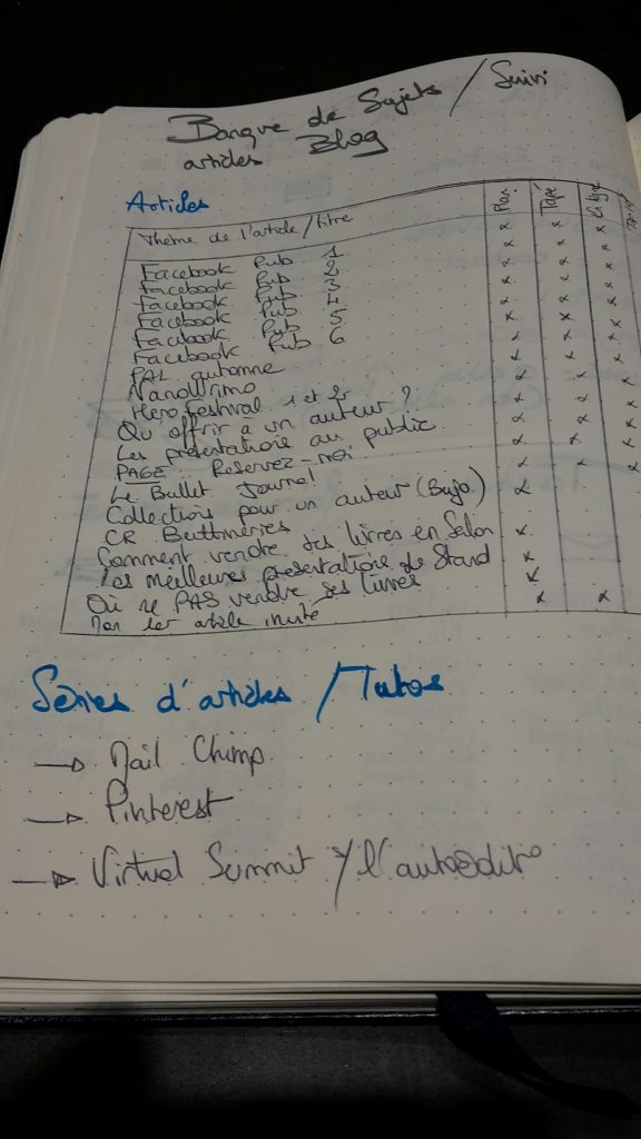 Collections Bujo - liste articles