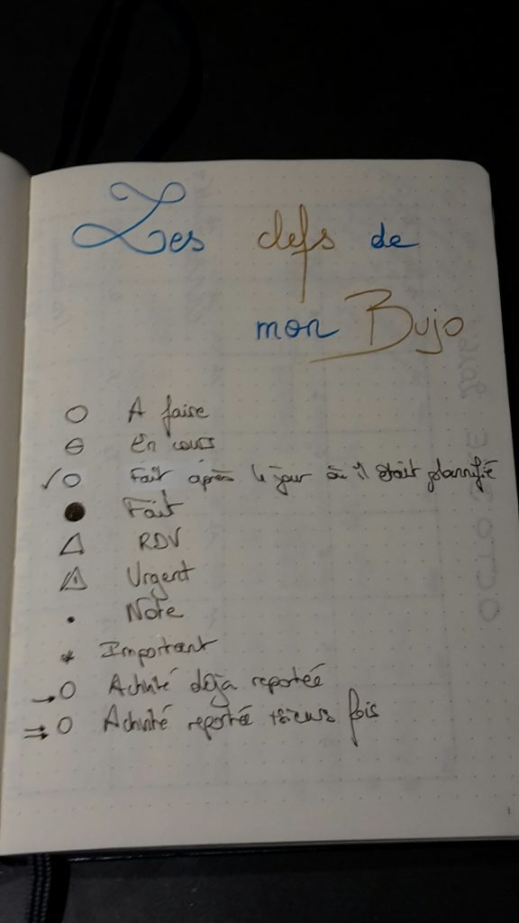 Bullet Journal - mes clés